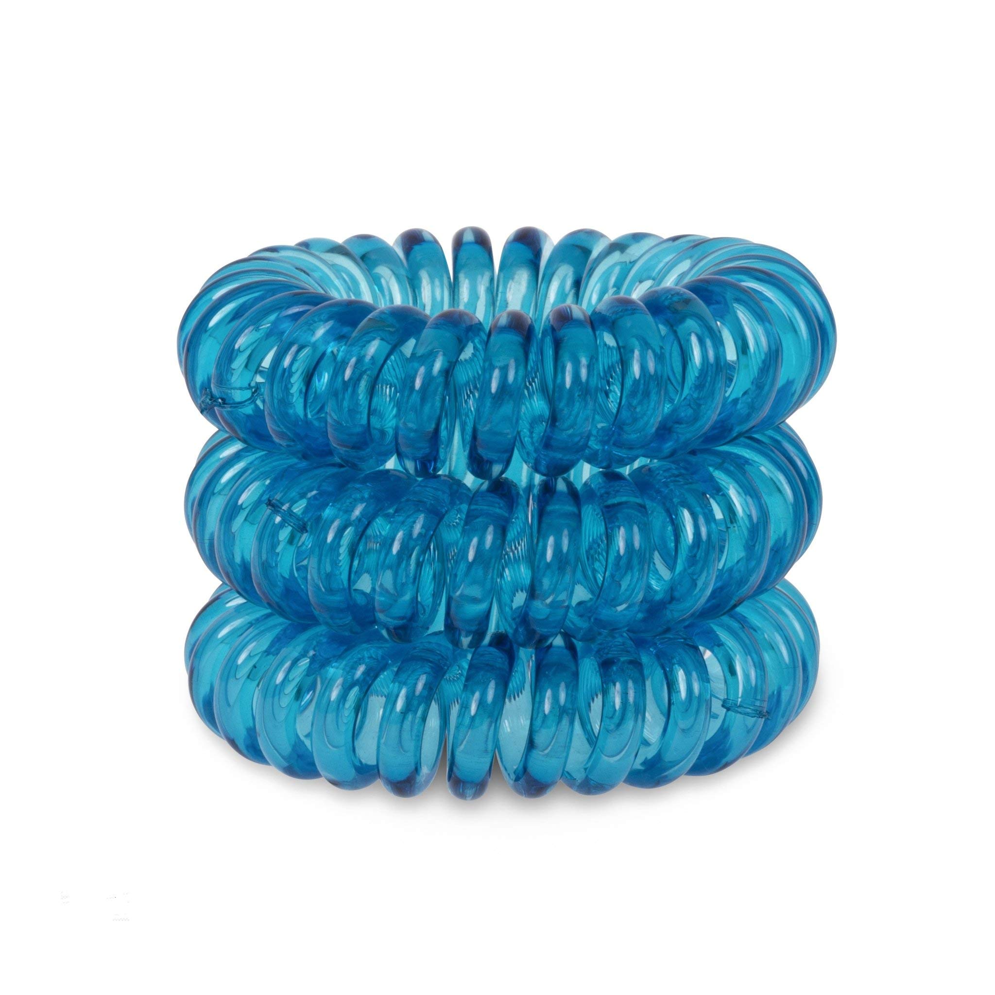 Mediterranean Blue SpiraBobble | Hair Bands for Women – 6Pcs Set Hair Bobbles | Durable Hair Tie | Spiral Ring for ponytails