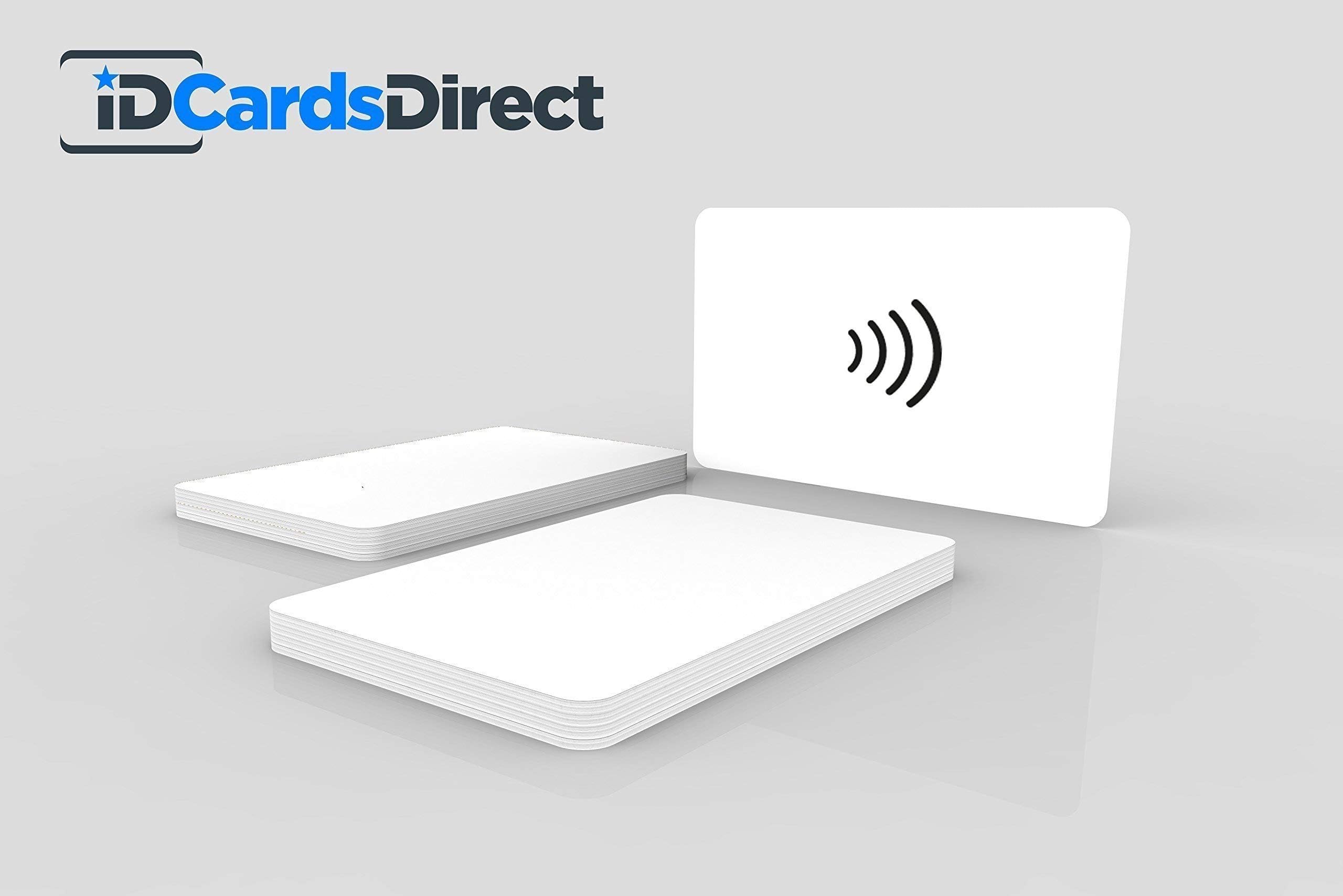 Fudan 1K RFID 13.56Mhz PVC Smart Card (Comparable to MIFARE 1K), ISO14443A, Blank White, Printable (Pack of 100)