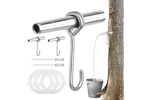 Maple Syrup Tapping Kit, Reusable Stainless Steel Maples Syrup Taps Set, Maple Tree Tapping Kit with Spile Cleaning Brushes, 
