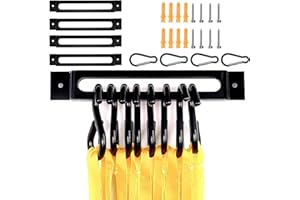 QIOFEARTH Ratchet Strap Organize,Profile Wall-Mounted Cargo Strap Organize (Ratchet, Cam Buckle, Bungee Cords, and More) for 