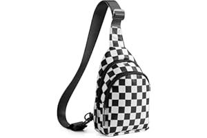 MEISEY Checkered Sling Bag for Women Small Backpack Crossbody Chest Bag Fanny Packs Purses