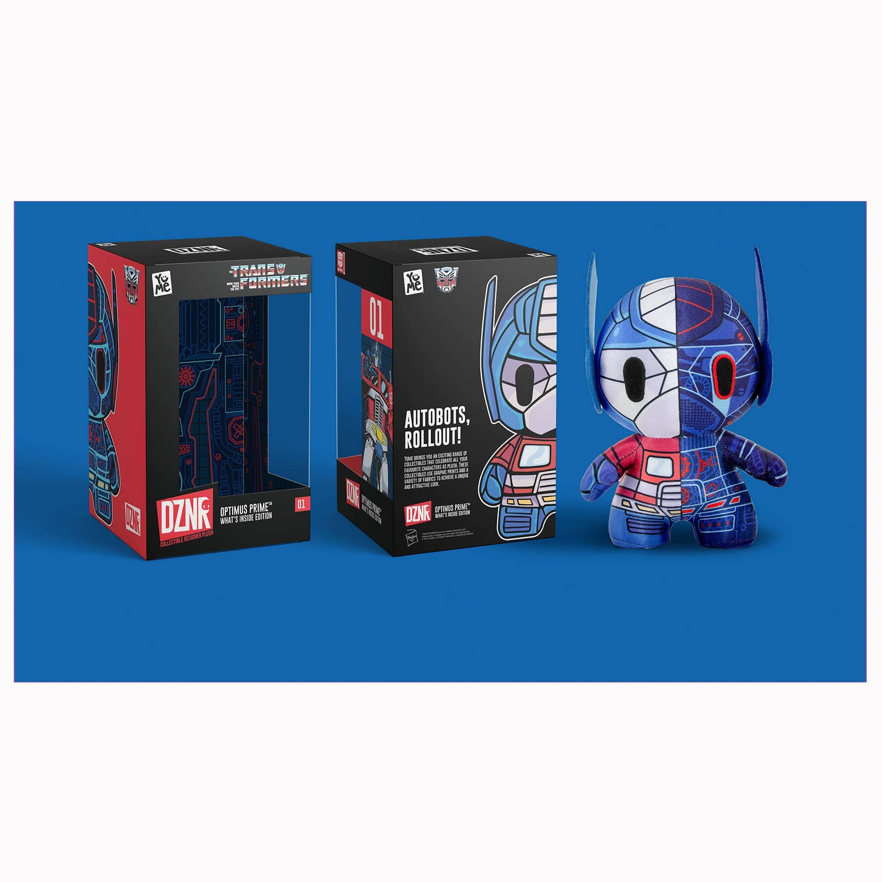 BANDAI - YuMe Toys DZNR Collection Plush in Box Transformers - Optimus Prime Multicoloured MM19309