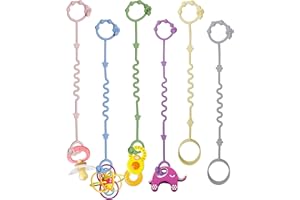 Toy Straps for Baby,RTMOK Silicone Setpacifier Clip,Applies to Car Seat Toy,Teether Toy,High Chair,Stroller Accessories,Baby Toy Clips,Cribs,Rocking Chair (Multicolored)