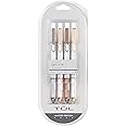 TUL Pearl Collection Gel Pens, Medium Point, 0.7mm, Pearl Barrel, Blue Ink, Pack of 4
