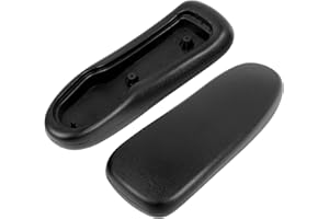 BROODAY Vinyl Arm Pads Caps for Herman Miller Classic Aeron Chair Graphite Size A, B, and C,Office Chair Arm Pads,Black,Aeron Chair Replacement Parts