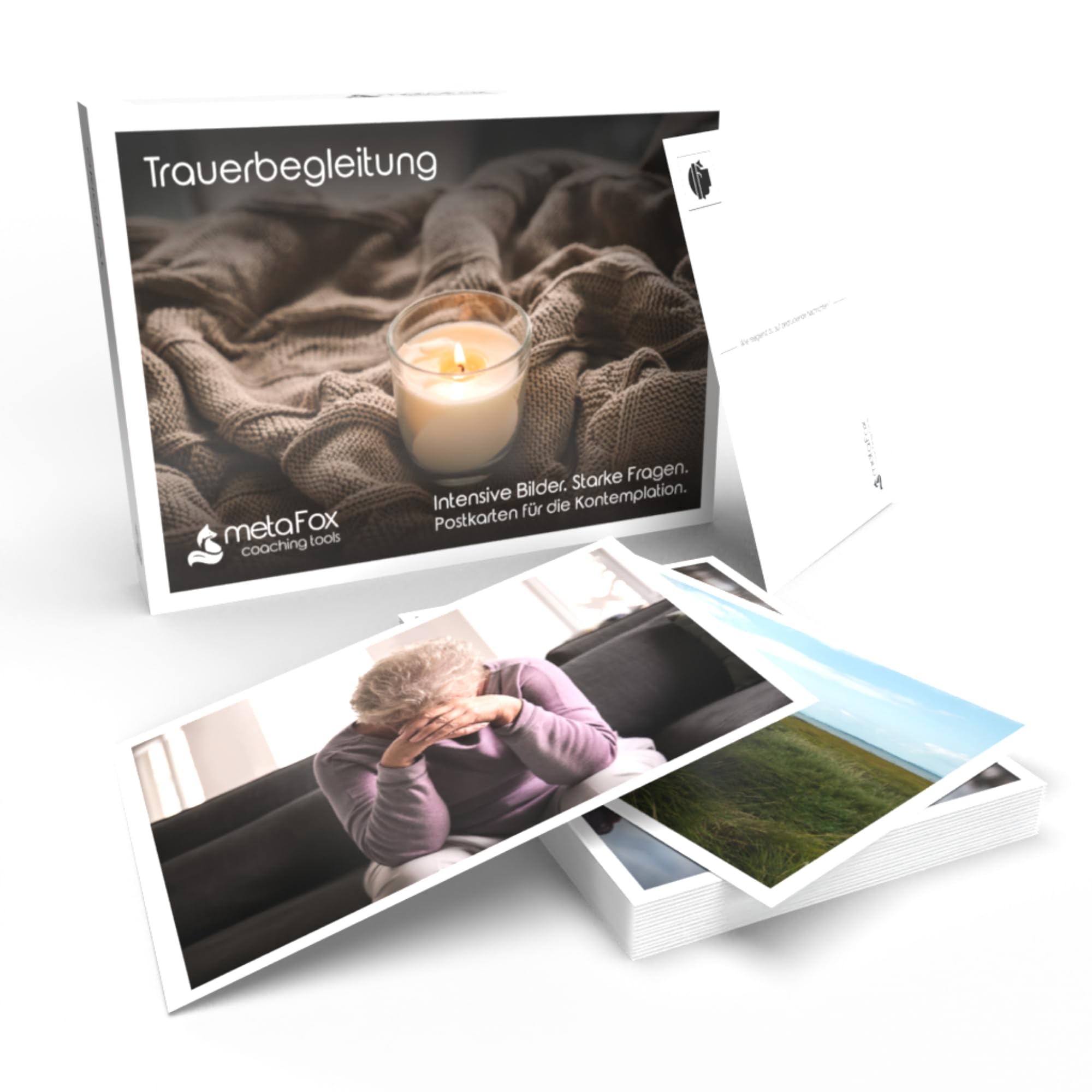 metaFox - 'Navigating Grief' - 52 Coaching Cards for Bereavement Coaching, Difficult Bereavement Moments - Use as Coaching Materials, Therapy Cards for Grief Counselors and Therapists