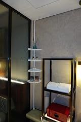 Grand Dicken Bathroom Space Saver Shelves Corner Shelf White Metal Pole 4 view 7
