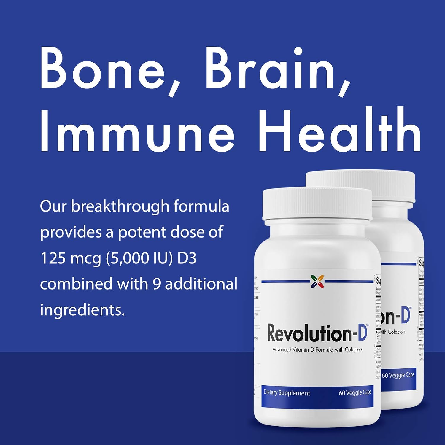 Stop Aging Now RevolutionD Vitamin D3 Capsules, 1Pack DailyNutriPlus LLC