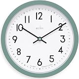 Acctim Elstow 22845 Wall Clock Meadow Green 20cm Retro Style