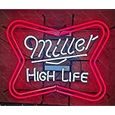 Neon Signs Beer Bedroom miller High Life Beer Glass Neon Signs for Man Cave Birthday Party Neon Light Art Wall Lights 24 X 20 Inches