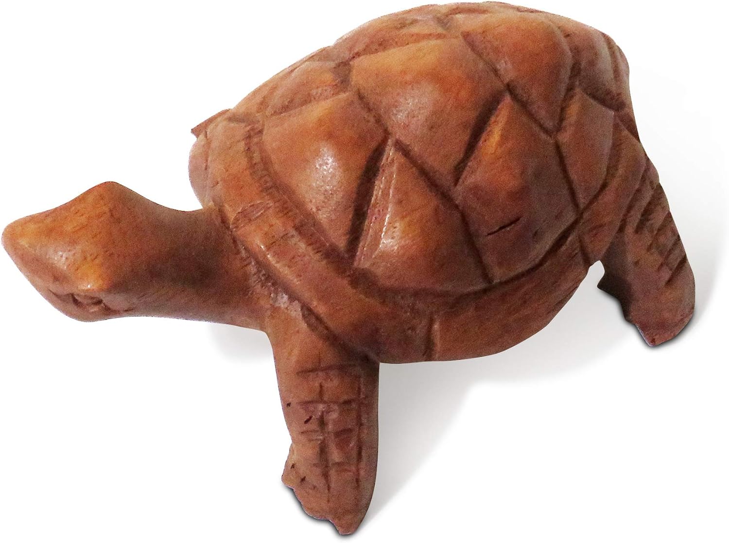 Purity Style Wooden Tortoise Gift Fair Trade, Hand Carved 10cm x 6cm x 4cm, Brown - Image 5