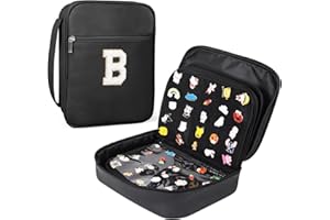 Fruobeyla Pin Display Bag, Letter PU Pin Trading Book with 8 Pages, Waterproof Enamel Pins Holder Board, Suitable as Pin Collection Display Case, B