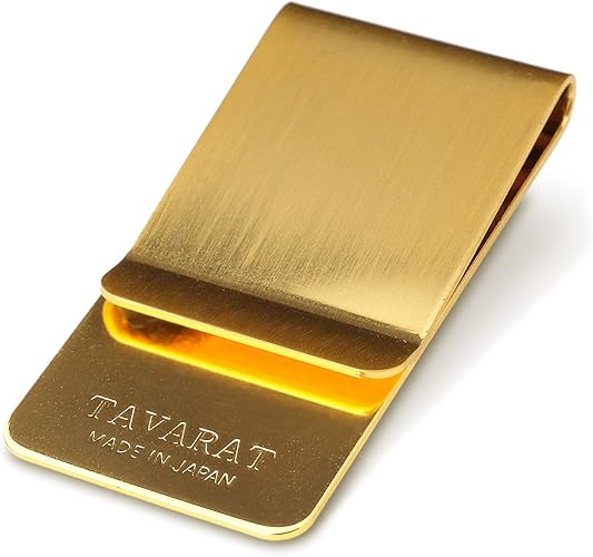 Amazon タバラット マネークリップ メンズ 日本製 真鍮 サテーナ加工 札ばさみ ゴールドサテ ナ マネークリップ