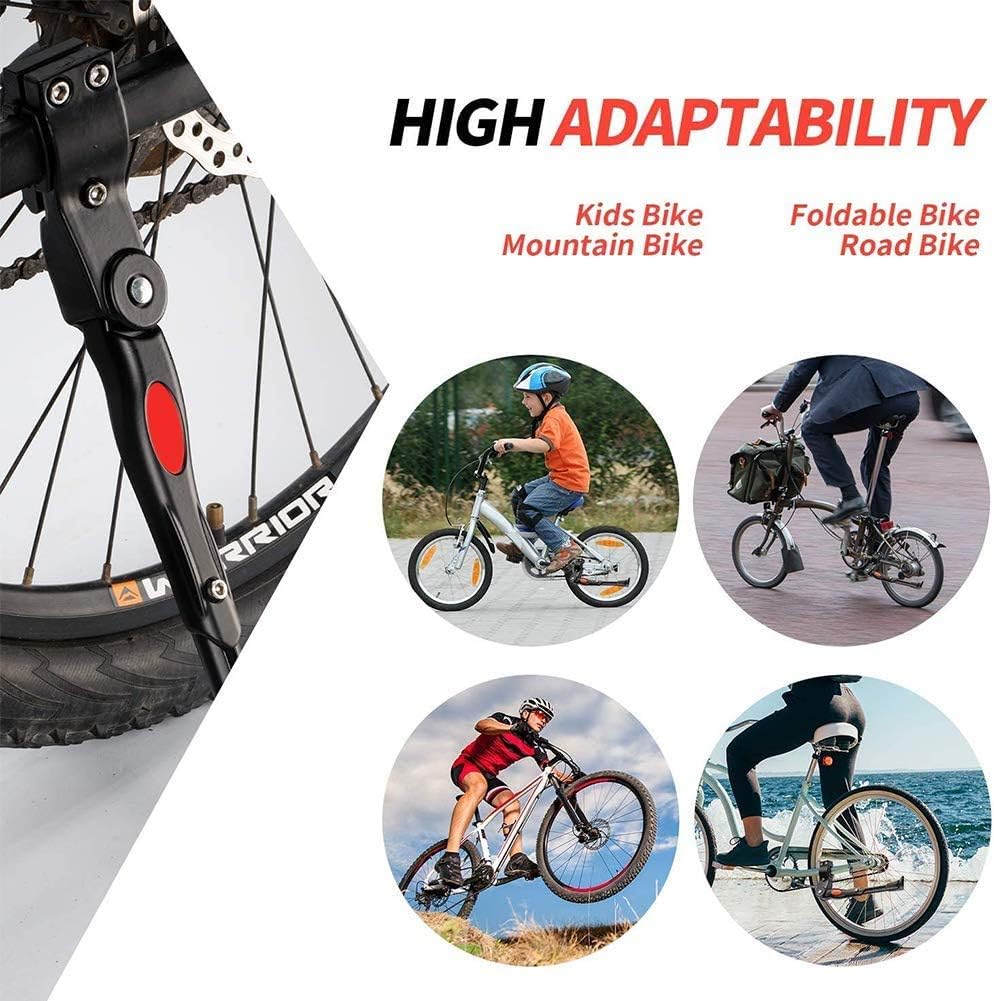 Portabiciclette in Alluminio,Supporto Regolabile in Altezza Universale con  Piedini in Gomma Antiscivolo HUGEE Cavalletto per Biciclette Compatibile  Bici con Diametro della Ruota da 20 a 28 Pollici Cavalletti Sport e tempo  libero