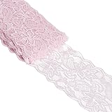 ATRBB 10 Yards 3 Inch Wide Elastic Lace Trim Floral