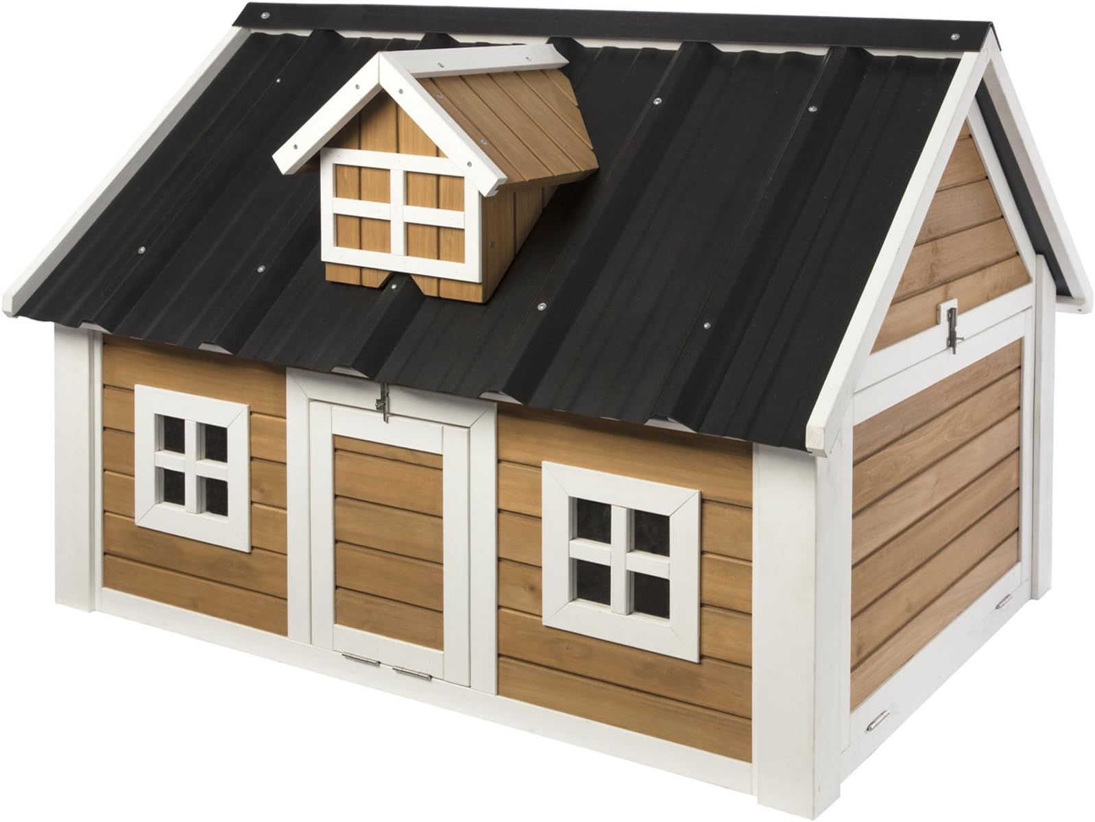 SummerHawk Ranch Traditional Cottage Chicken Coop, 3-YEAR warranty - Safe & Durable Hen House sized for Healthy Chicken Keeping, Wood Pet Cage, Rabbit Hutch, Small Animal Cage, Nesting Box