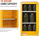 VEVOR 30 Gal Galvanized Steel Flammable Safety Cabinet 18"x18"x35.4" NFPA OSHA view 6