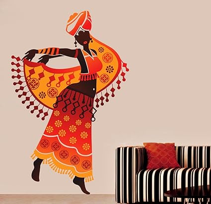 Decals Design Beautiful Arabian Dancer Wall Sticker (PVC Vinyl, 70 cm x 50 cm)