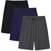 COLORFULLEAF Mens Pajama Shorts Bamboo Lightweight Sleep Shorts Lounge Wear Pajama Pants with Drawstring Pockets 2 or 3 Pack