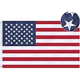 VICDRIA 1x1.5 Ft American Flag - Outdoor Heavy Duty Durable Premium Polyester US Flag with Embroidered Stars & Brass Grommets
