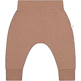 MORI Baby Bear Print Ribbed Joggers - Viscose from Bamboo Cotton Blend - Elasticated Waistband with Stretch - Comfy Trousers