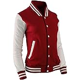 The-Tops Women's Baseball Jacket Varsity Cotton Letterman Jackets