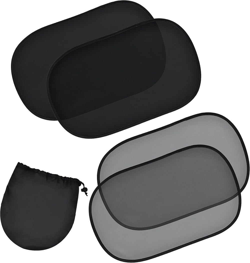 EcoNour Car Window Shades for Baby 4 Pack 20 x 12 inch Sun Protection