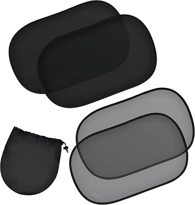 EcoNour Car Window Shades for Baby 4 Pack 20 x 12 inch Sun Protection
