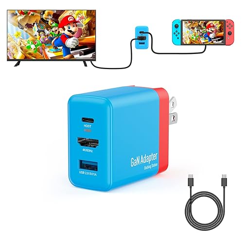 Charger Covert Nintendo Switch Dock JINGDU 36W GaN Charger With