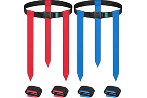 HASITE Flag Football Belts, 2/4/10/14/20 pcs of Adjustable Flag Football Set with Flags, Suitable for Youth Adults and Kids
