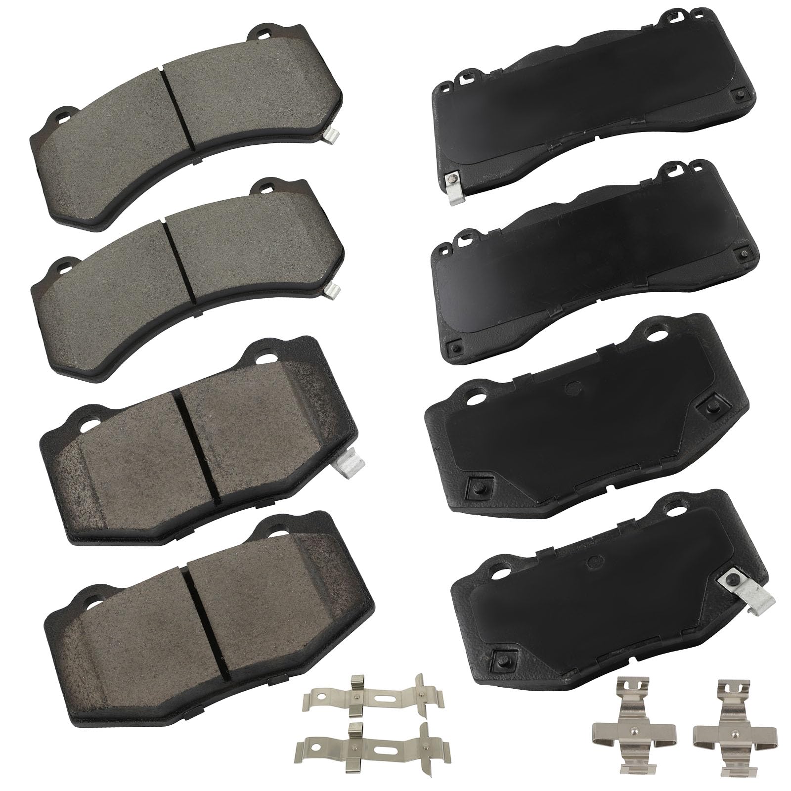 cciyu D1405 Front(Metal) & D1718 Rear(Ceramic) Disc Brake Pads Set w/Hardware Fit For Cadillac For ATS 2016-2019,For Chevy For Camaro 2019-2020,For Chevy For Corvette 2015-2019 Image cciyu D1405 Front(Metal) & D1718 Rear(Ceramic) Disc Brake Pads Set w/Hardware Fit For Cadillac For ATS 2016-2019,For Chevy For Camaro 2019-2020,For Chevy For Corvette 2015-2019 Image