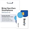 Lively SIM Card Kit - Unlimited Talk & Text with Access Exclusive Services - Keep Your Own Phone Number - with Urgent Response - Easily Sync with Lively Link App