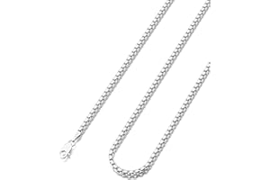 Waitsoul 925 Sterling Silver Box Chain Lobster Clasp 2/3/4/5mm Necklace for Women Mens Box Chain Silver/14K Gold Plated Plated Necklace Chain Diamond Cut 16-30 Inches