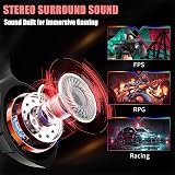 Ozeino Gaming Headset USB LED Mic PC PS4 PS5 Xbox Red view 2