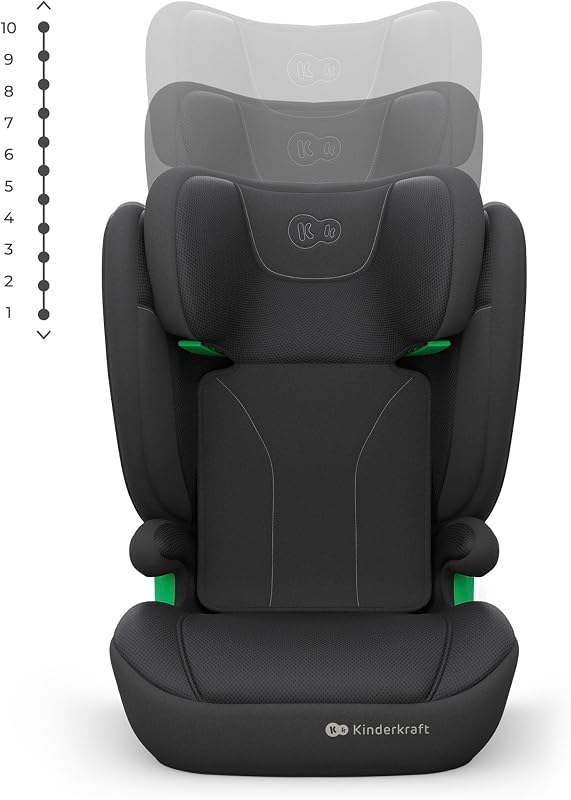 Cadeirinha auto JUNIOR FIX 2 PRO 100-150 cm (3,5-12 anos), ISOFIX + cinto, apoio de cabeça ajustável, guias de correia, H-GUARD, SPS, AIR FLOW respirável, preto