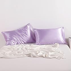 NTBAY 2 Pack Satin Queen Pillowcases for Hair and