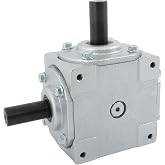 Timunr CW/CW 1:1 Right Angle Gearbox 19455-SR-KW-KW-GR with 2 Keyed Shafts | 40HP for Mechanical Equipment, Not Easily Deformed or Rusted