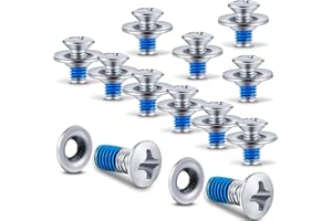 Ferraycle Snowboard Binding Screw Set Include Snowboard Mounting Screws Snowboarding Binding Screws and Snowboarding Screw Washers, Silver for Ski Outdoor Sport Parts Replacement