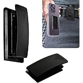 Orzero Belt Clip Cell Phone Holder Compatible for iPhone 17/16/15/14 Series/Samsung Galaxy Z Fold 7/6/5/4/Z Flip Series/Galaxy S25 Series Adhesive Belt Clip Phone Holster