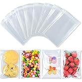 Oueliche 350 Pcs 4x6" Clear Cookie Treat Bags, Self-Sealing Resealable Cellophane Dessert Wrapper - Perfect for Gift Giving & Party Favors