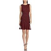 American Living Womens Ellie A-line Dress, Black, 12