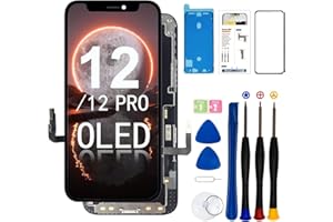 SIMDOG for iPhone 12/12 Pro OLED Screen Replacement Kit [ NOT LCD ] 6.1 inch Full HD Display 3D Touch Screen Digitizer Full Assembly + Repair Tools + Screen Protector