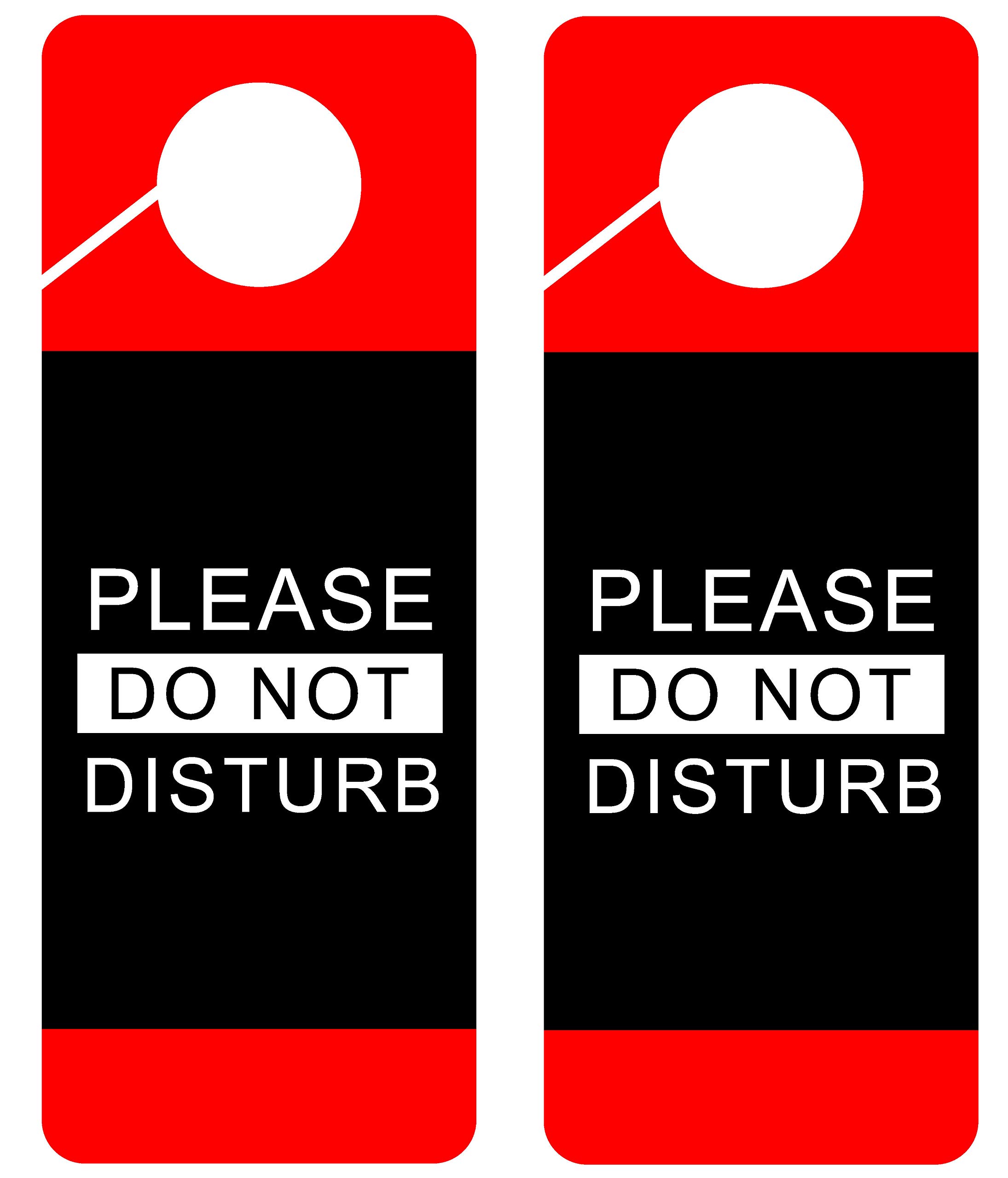 Do Not Disturb Door Hanger Sign, 2 Pack, Double Sided, Ideal for using in any places like Offices, Clinics, Law Firms, Hotels or during Therapy, Spa Treatment, Counseling Sessions