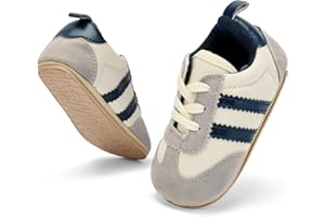 BACSAC Baby Shoes for Boys Girls Non Slip Low Top Infant Walking Shoes Breathable Comfort Toddler Walker Shoes Pull On Newborn Baby Sneakers 3 6 9 12 Months