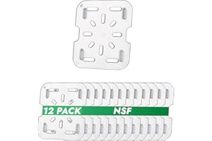 CURTA 12 Pack Plastic Drain Shelf for 1/6 Size Food Pan, Clear, for Kitchen Hotel Restaurant, NSF Listed