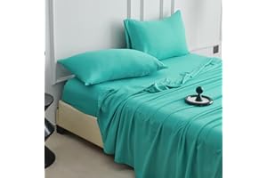 SKYMOOD Soft Cooling King Sheet Set - Luxury Bed Sheets for King Size Bed, Deep Pocket Silky Sheets, Hotel Breathable Bedding Sheets and Pillowcases, Wrinkle Free Oeko-Tex Sheets 4 Piece