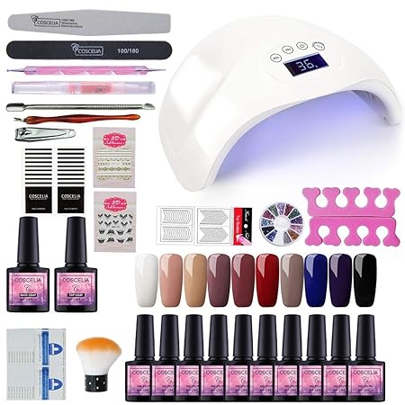 Saint-Acior Gel Nagellack Starterset für Gelnägel Nageldesign Gel UV Lacken Nagellack UVGel Polish Nagelset