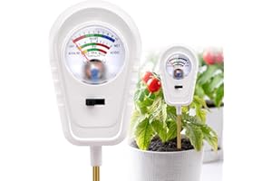 Aenncci Soil Test Kit 3-in-1, Soil Moisture Meter, Soil PH Meter, Fertility Soil Tester, Soil Tester for Garden, Lawn, Farm, Outdoor & Indoor Use (Bright White)