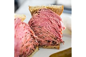 Carnegie Deli New York Pastrami & Corned Beef Sandwich Kit | Pastrami, Corned Beef, Rye Bread, Mustard & Pickles (Serves 8)