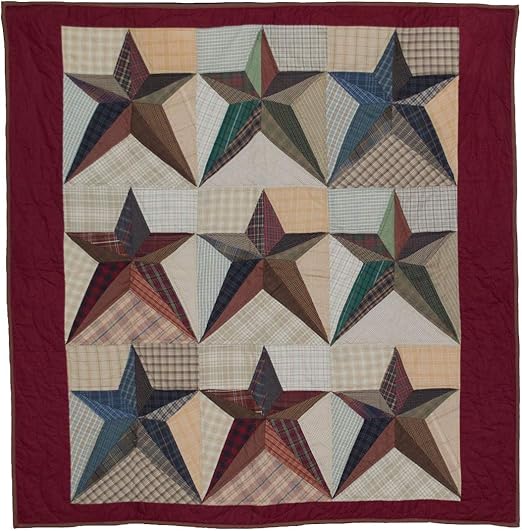 Amazon Com Retro Barn Scrappy Star Quilted Wall Hanging Mini